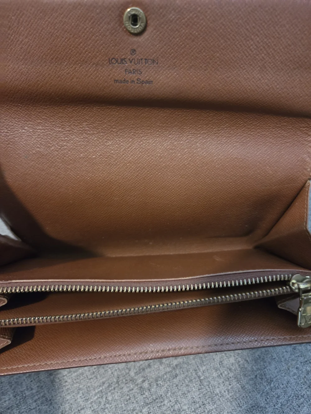 Vintage Louis Vuitton Monogram Canvas Snap Wallet - Dark Brown/Gold Monogram